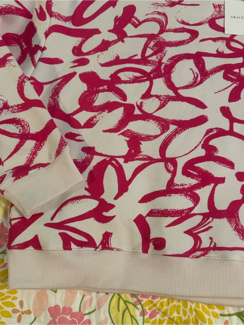 NWT 2x Grace + karma flower crewneck sweatshirt - Picture 3 of 3